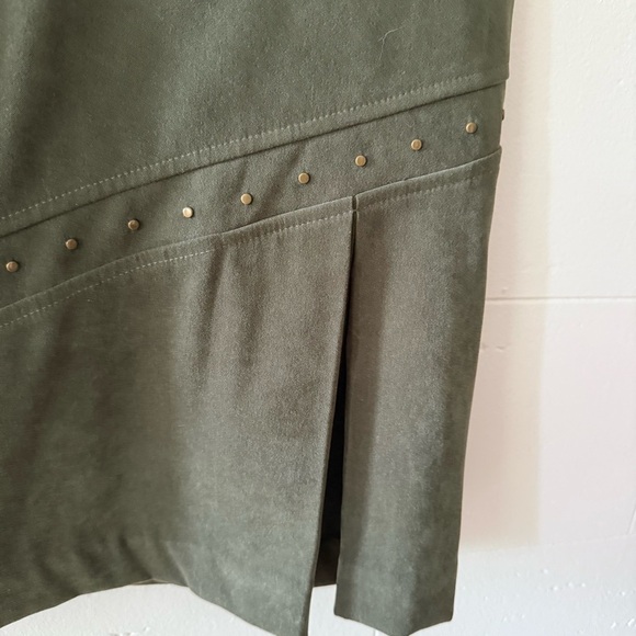 Vintage Ana Lee Canada Suede-Look Midi Skirt - Picture 2 of 8